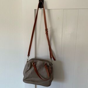 Chic Taupe Crossbody Bag with Adjustable Strap
